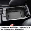 Center Console Organizer for 2025 2025 Subaru Crosstrek and 2025 Impreza Interior Accessories Insert Tray Armrest Storage Box