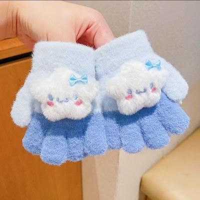 Koreanische Winterhandschuhe mit Cartoon-Motiven für Kinder von 3-6 Jahren – Niedliches, warmes Fünf-Finger-Design für Jungen und Mädchen