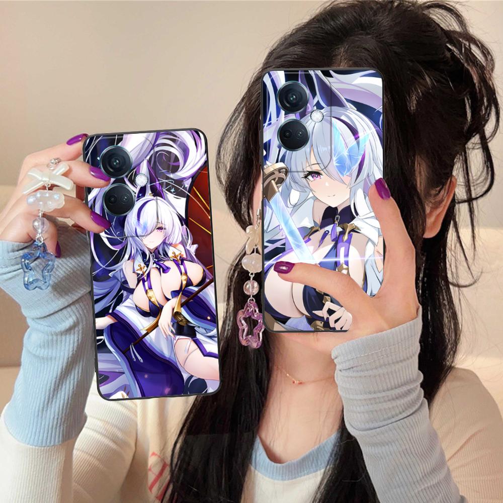 Azur Lane Unzen Matte TPU Mobile Phone Case for OPPO Reno 14 13 12 11 10 9 8 7 6 5 F T Pro 5G Colorful Printing Cover