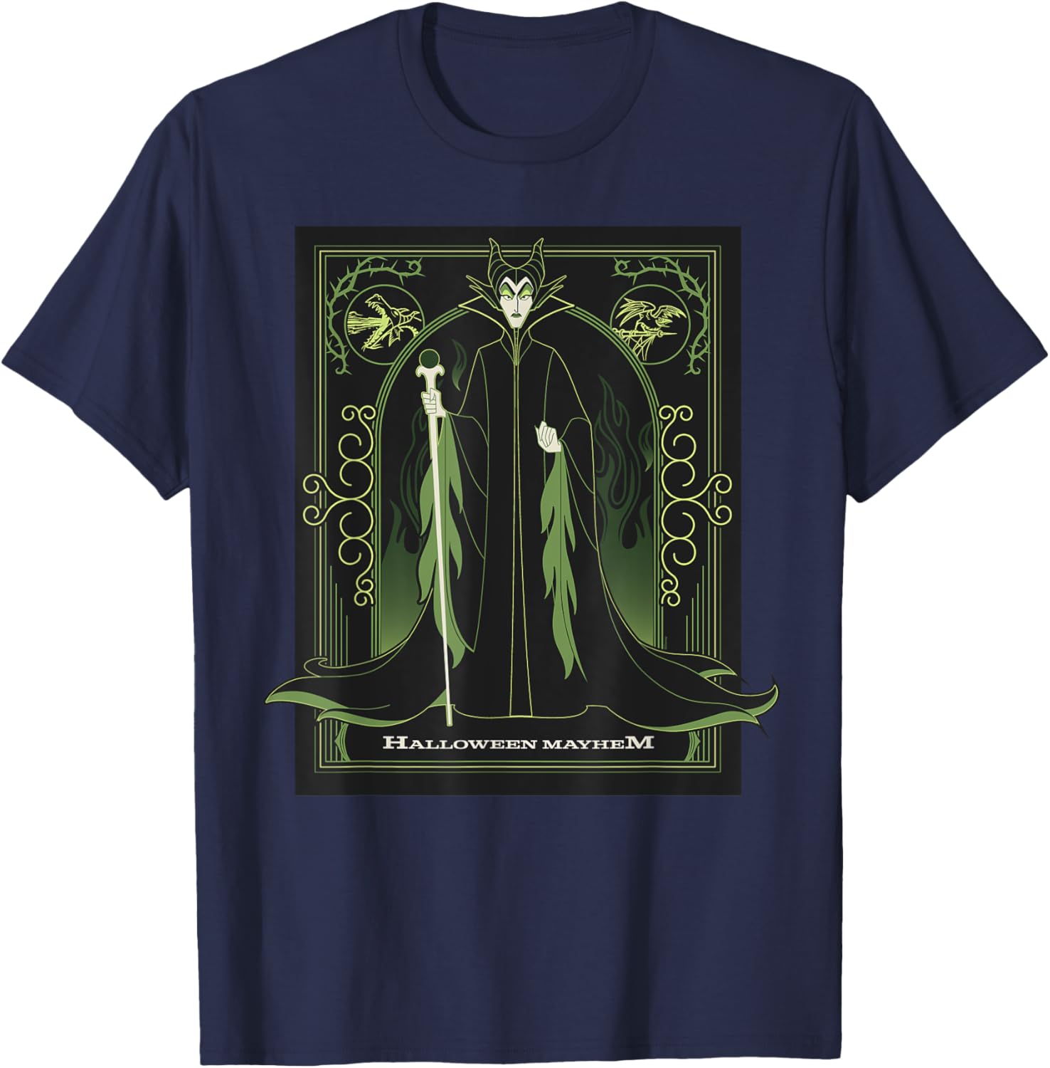 Hot Fashion Disney Villains Maleficent Sleeping Beauty Halloween Mayhem T-Shirt S-4XL Four Seasons Gift M