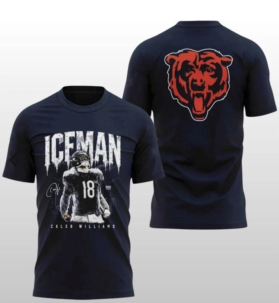 Caleb Williams ICEMAN 2-side T-Shirt Game Day Football Graphic Tee Unisex T-Shirt XXXXL