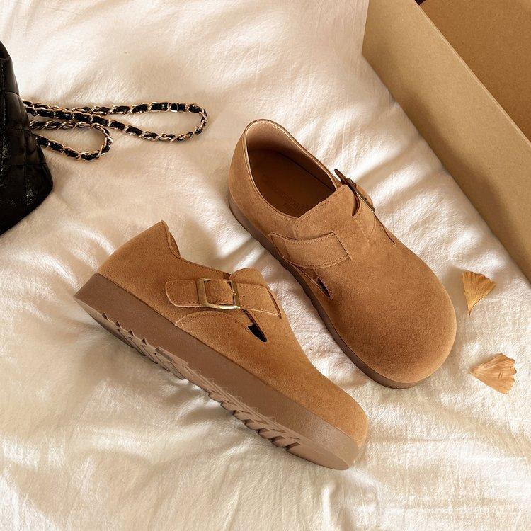 

Japanese Birkenstocks women s autumn and winter 2025 new lazy one-pedal lazy single shoes platform all-inclusive Birkenstocks women s shoes 35