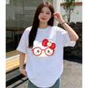 2026 Summer Hello Kitty Cartoon Printed Short Sleeve Pure Comfortable Summer Loose Tshirt for Women