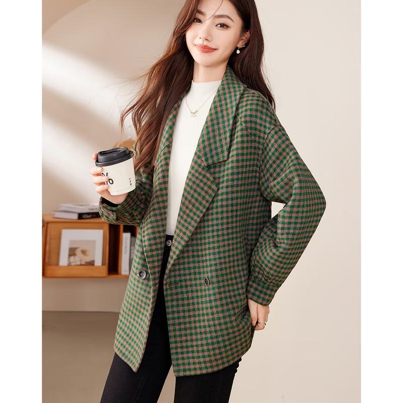 Si Shui Nian Hua Women's Elegant Wool Blend Coat