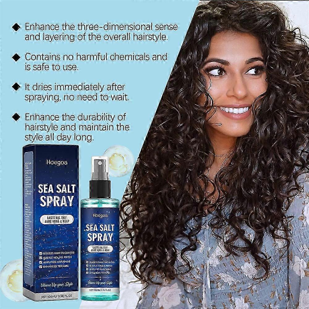 Sea Salt Spray for Hair Men - Hair Texturizing Spray with Kelp, Aloe Vera & Sea Salt - Voluming Hair Spray - Volume & Texture - 100ML Gifts For Men