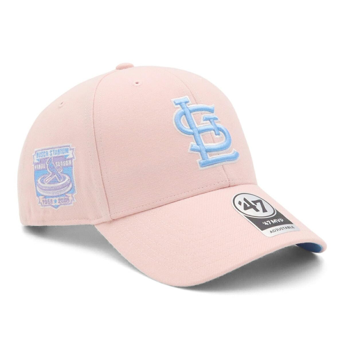 Розовая кепка MVP MLB Боковой патч STL Розовая БЕСПЛАТНО Сент-Луис Кардиналс COOPERSTOWN SURE SHOT SNAPBACK MVP 14751080 FSB36C2142 47brand St.