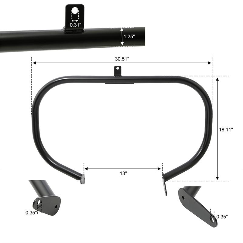 Motorcycle 1 1/4" Highway Engine Guard Crash Bar For Honda Shadow Aero VT750 2004-2024