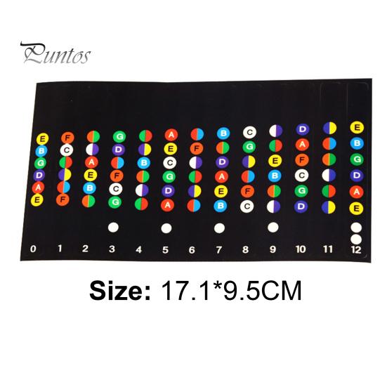 Fashion Accessory Guitar Fretboard Scale Sticker Easy to Finger Board Apply Self-adhesive PVC Musical