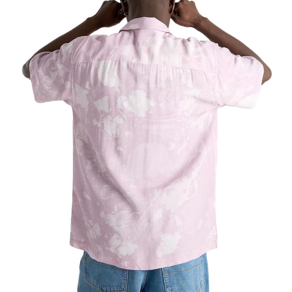 Vans Camp Button-Down Outdoor Casual Short Sleeve Shirt Men Shirts Lilac VN000HNYDBG