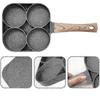4 hole nonstick wooden handle omelette skillet omelette hash browns burger skillet