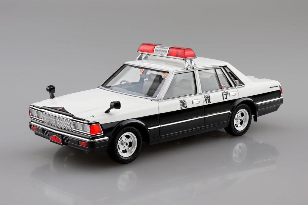 Aoshima Bunka Kyozai Seibu Keisatsu No. 9 430 Cedric Sedan Investigative Patrol Car 1/24 Scale Plastic Model (Automobile)