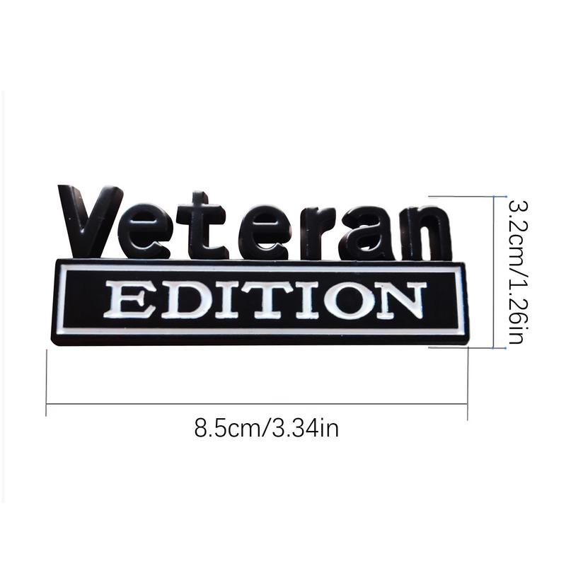 Car Styling 3D Veteran Edition Emblemă adezivă metalică Insigna decorativă Decal amuzant Accesoriu auto