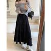 Corduroy Girly Style Long Slimming Cake Skirt - Autumn/Winter Collection