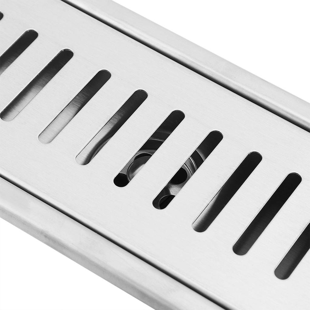Large Flow Stainless Steel Rectangle Shower Floor Drain Bathroom Drainage Gully