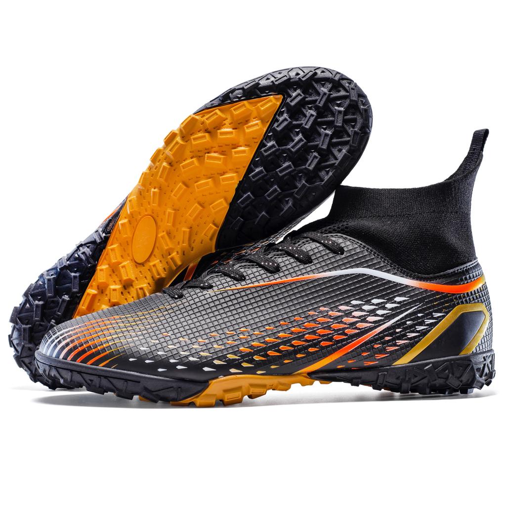 High-top Football Shoes Mens Soccer Cleats Outdoor Lightweight Training Boots Ground Athletic Football Boots for Men/Women