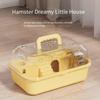 Double Deck Spacious Hamster Cage Portable Transparents Materials for Easy Monitoring Light Weight Construction