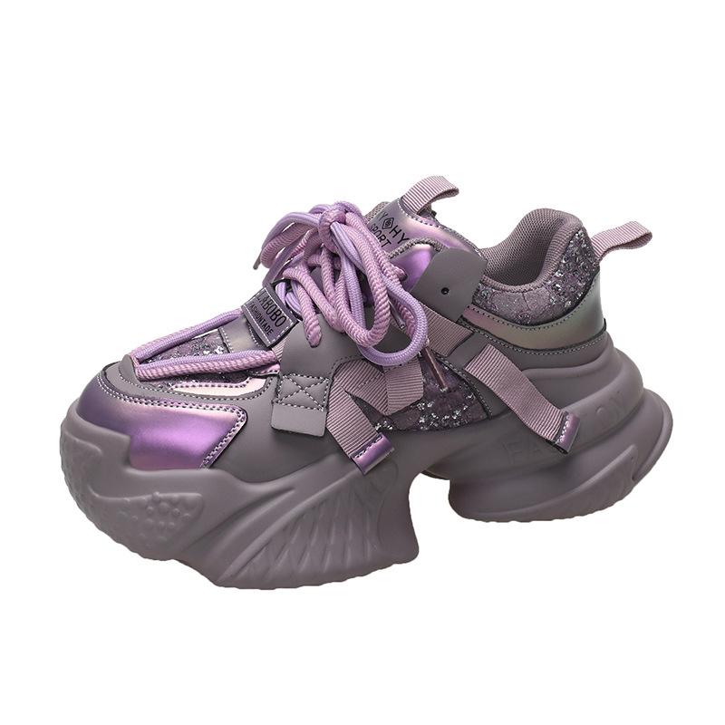 Women's Autumn and Winter Soft-soled Dad Shoes Lightweight Thick-soled Height-enhancing Casual Sports Shoes