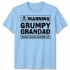 Warning Grumpy Grandad Unisex T Shirt Funny Gift Xmas Present Fathers Day Tee
