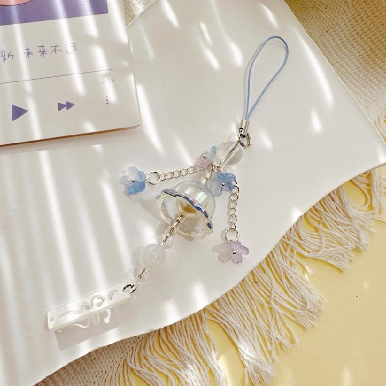 Elegant Jellyfish Wind Chime Glass Charm Pendant With Floral Designs Decoration for Personalize Styles Enhancement