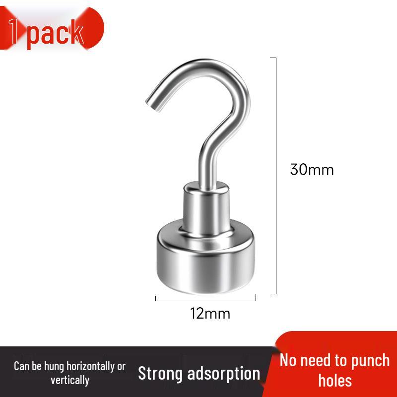 

Магнитный крючок NdFeB с защитой от столкновений и мощной металлической присоской Small 1.2cm