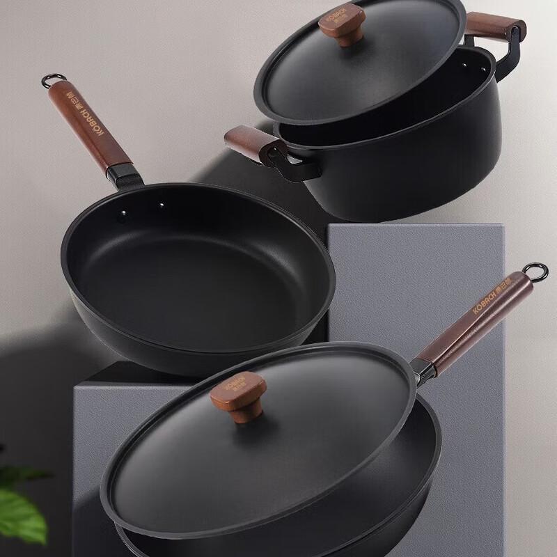 Kangbach Traditional Rust-Proof Iron Cookware 3-Piece Set
