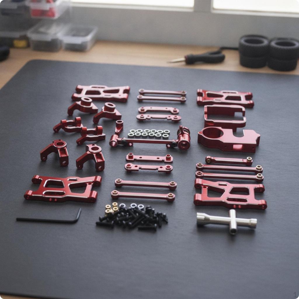 Metal Upgrade Kit Anodized Aluminum Suspension Machined Bearing Set for Model Builders,