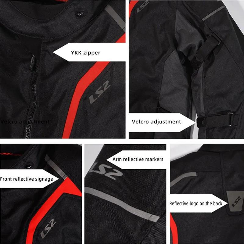 Herren CE-zertifiziertes Motorradjacken-Hosen-Set Winddicht Warm Reitbekleidung Sturzschutz Motocross Schutzkleidung