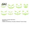 Glow in Dark Spooky Decor 2Pcs Halloween Glow-in-the-Dark Wall Stickers, Pumpkin & Ghost Face Decals for Indoor Ceiling Door Decor, Fluorescent
