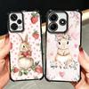 Cute Cartoon Bunny Rabbit Plating Phone Case For Xiaomi Redmi Note 14 15 Pro Plus 13 12 11 11S 11T 10 9S 9 5G Anti-Fall Airabag