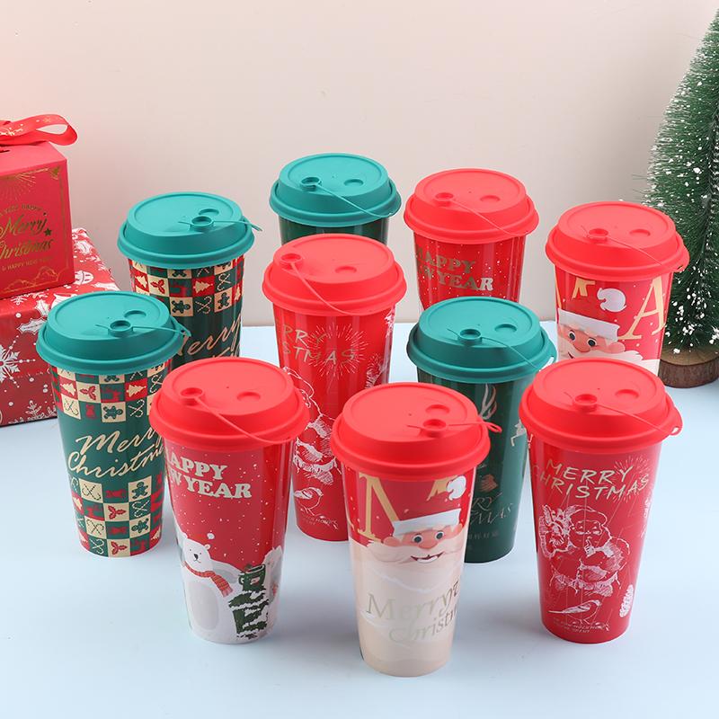 Cute Cartoon Christmas Gift Pp Plastic Mug Household Water Cup Office Cup Companion Gift Coffee Cup Birthday New Year Gift