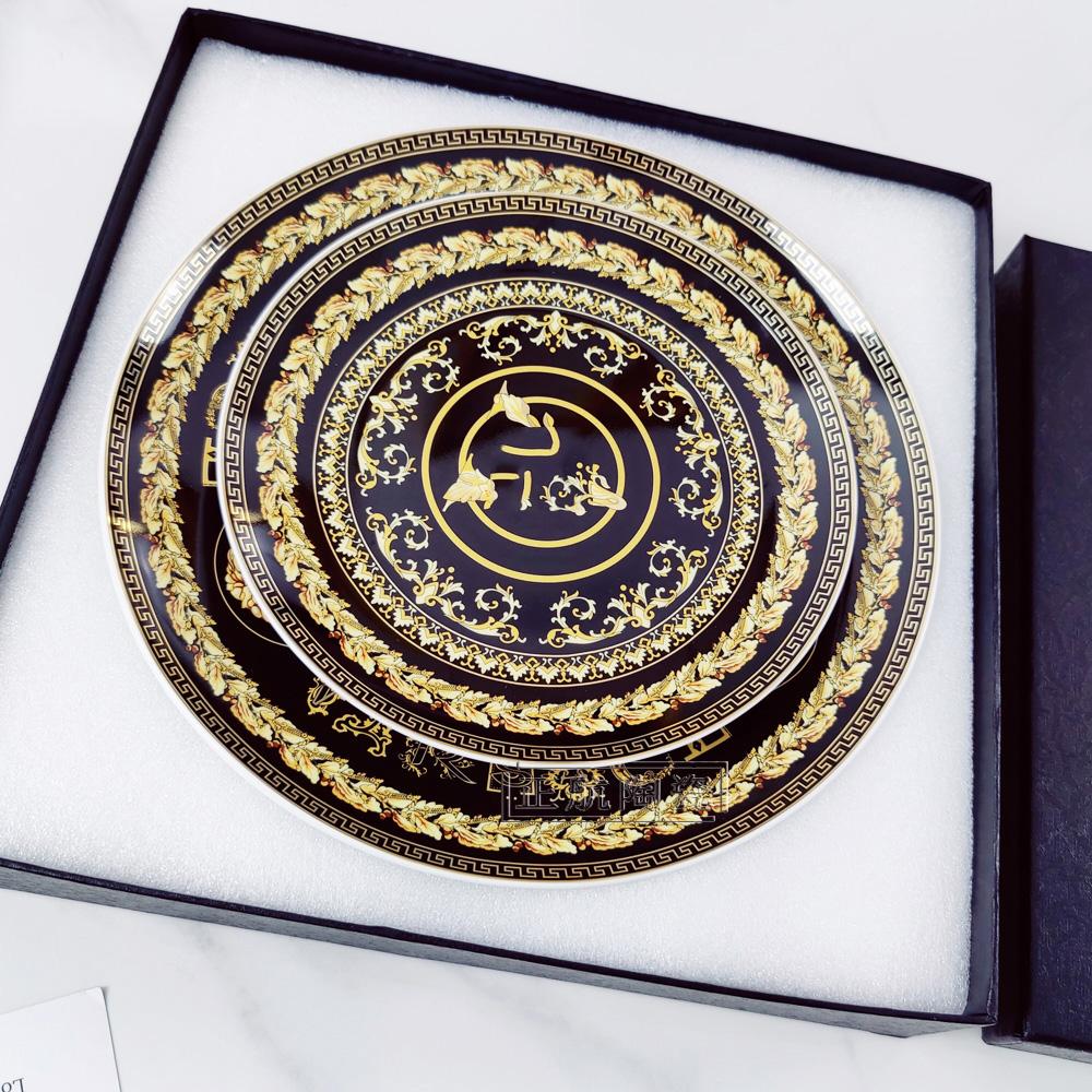 Europäischer westlicher Teller Keramik Haushalts-Steakteller Teller-Set Phnom Penh Leichter Luxus Frühstücks-Dessertteller Musterraum