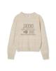 Eiieii Web Logo Crop Hairy Knit [Ivory]
