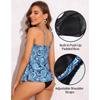 CHARMLEAKS Womens Tankini Top Twist V Neck Bathing Suit Top Flowy Padded Swimsuit Top Swim Tank Top Only