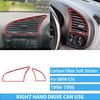 Real Carbon Fiber Car Accessories Dashboard Driver Air Vent Trim Cover Soft Sticker For BMW E36 3 Series/M3 1994 1995 1996