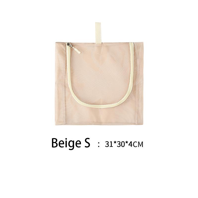 

Сетчатый мешок для хранения, органайзер для чемодана, портативный, сжимаемый, на молнии, мешок для хранения одежды, нижнего белья, дышащий органайзер для багажа