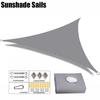 Shade Sail, Waterproof Outdoor Garden Patio Party Sun Awning, Triangular Canopy 98% UV Blocking with Free Rope