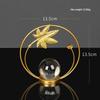 Fine Craftsmanship Leaf Ball Ornaments Non-slip Rust-proof Crystal Ball Table Decoration Vivid Details Artwork