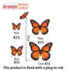 1-2Sets 3D Artificial Monarch Butterfly Realistic Vivid Colorful Stunning Beautiful Day of Dead Halloween Home Party Decorations