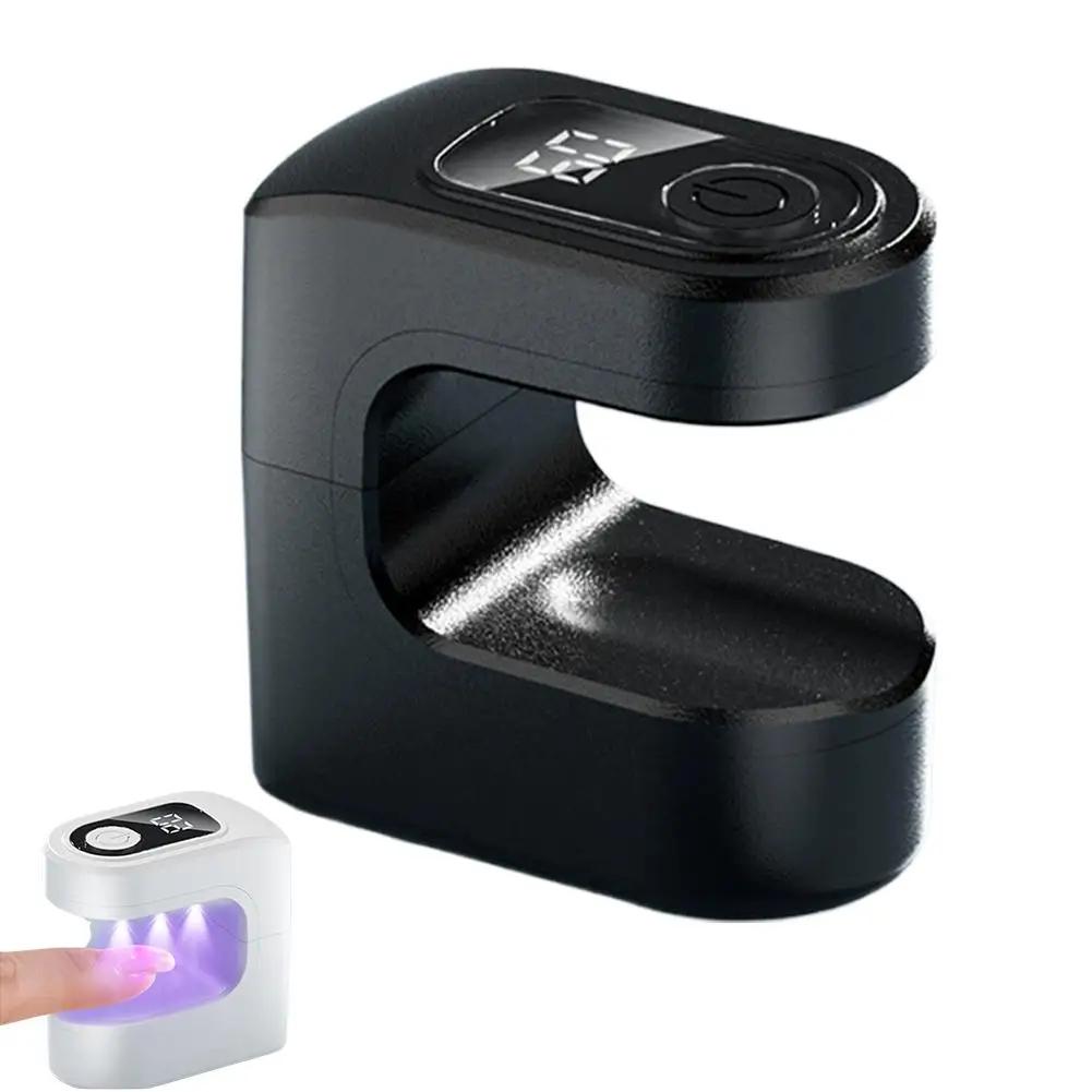 

Portable Candy Nail Dryer Lamp Mini Quick Drying Manicure Phototherapy Machine Rechargeable with LCD Display Nails Curing Tool чёрный