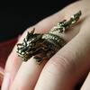 Dominant Retro Style Dragon Ring for Men and Women - Trendy Japanese-Korean Open Index Finger Ring for Students