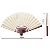 Kyoto-style fan, "Yamabe no Fuji" (Wisteria of the Mountains), Made in Japan, Kyoto. Hand-painted paper fan for women, double-sided, wisteria design,