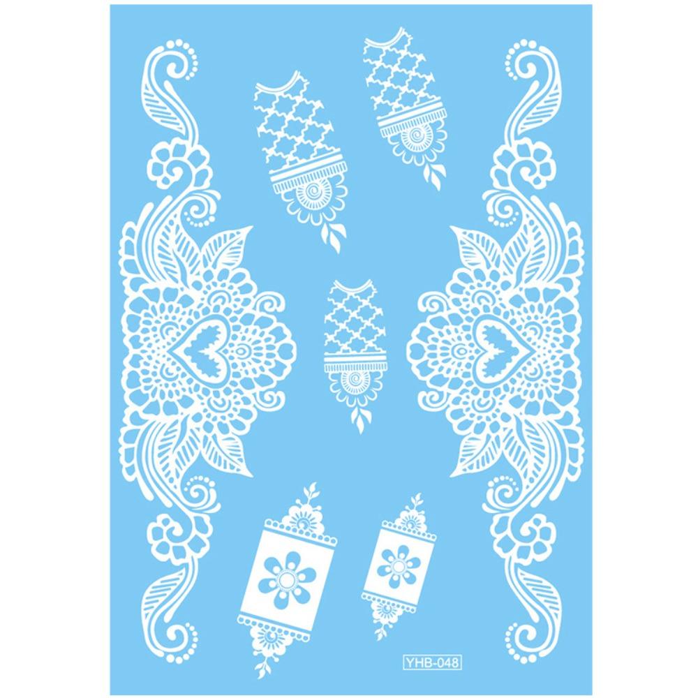 Lace Flower White Tattoo Stickers Long-lasting Butterfly Tattoo Stickers Women Men