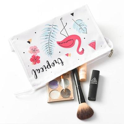 Lässige Tier Flamingo Reise Up Tasche Damen Kosmetiktasche Reißverschluss Make Up Etui Organizer Aufbewahrung