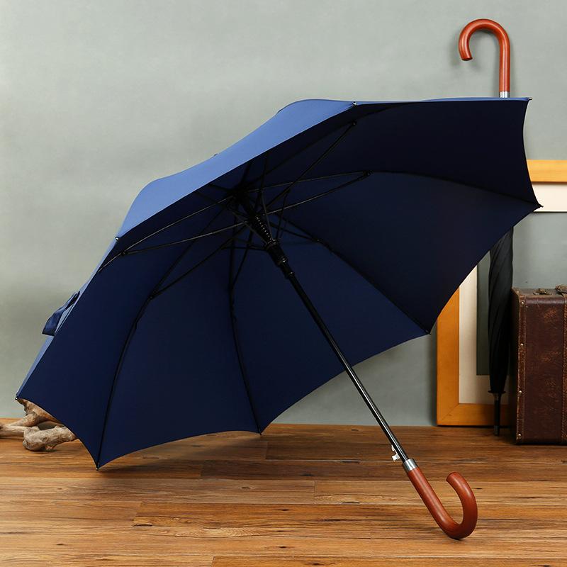 Automatic Umbrella Golf Umbrella Wooden Hand Bing Men's Straight Umbrella Plus Umbrella