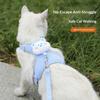 Adjustable Cat Harness Leash Set Cute Kitten Walking Vest for Small Dogs Pet Supplies Kitten Accessories Dog Collar Cat Collar