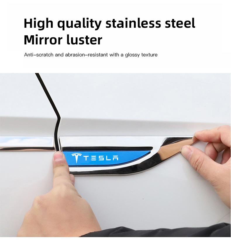 AAAIO1 2Pcs Creative Car Metal Mudguard Sticker Auto Body Decal Decoration For Tesla Model 3 Y S X Cybertruck Juguete Coil SpaceX