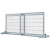 Freestanding Dog Gate, Foldable Pet Fence, Indoor Wood Barrier, Stair Gate with Support Feet, for Doorway, Hallway, Small and Medium Dogs