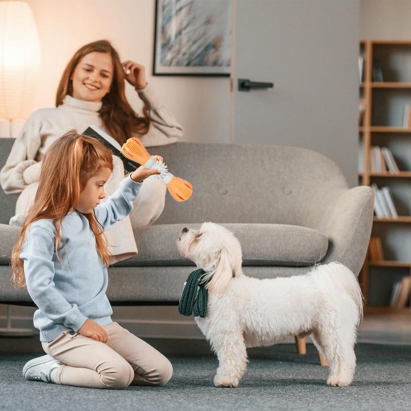 Dog Teeth Cleaning Toy Puppy Chewing Toy For Teething Interactive Rubber Chew Toys For Dogs Tough Dog Toothbrush Stick For Play