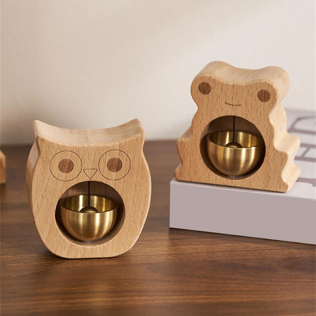 Wooden Animal Shape Door Chimes with Magnetic Attachments Hanging Doorbell for Home Door Decors Indoor and Outdoor Use