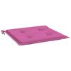 Garden Chair Cushion Set 4 Pcs Pink 50x50x4 Cm Fabric